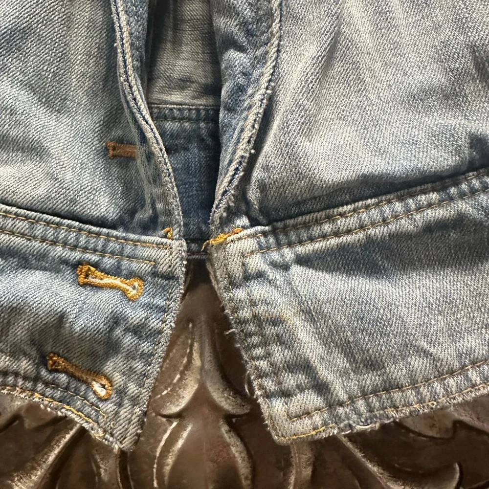 Denim Military Style Jacket - Picture 3 of 5